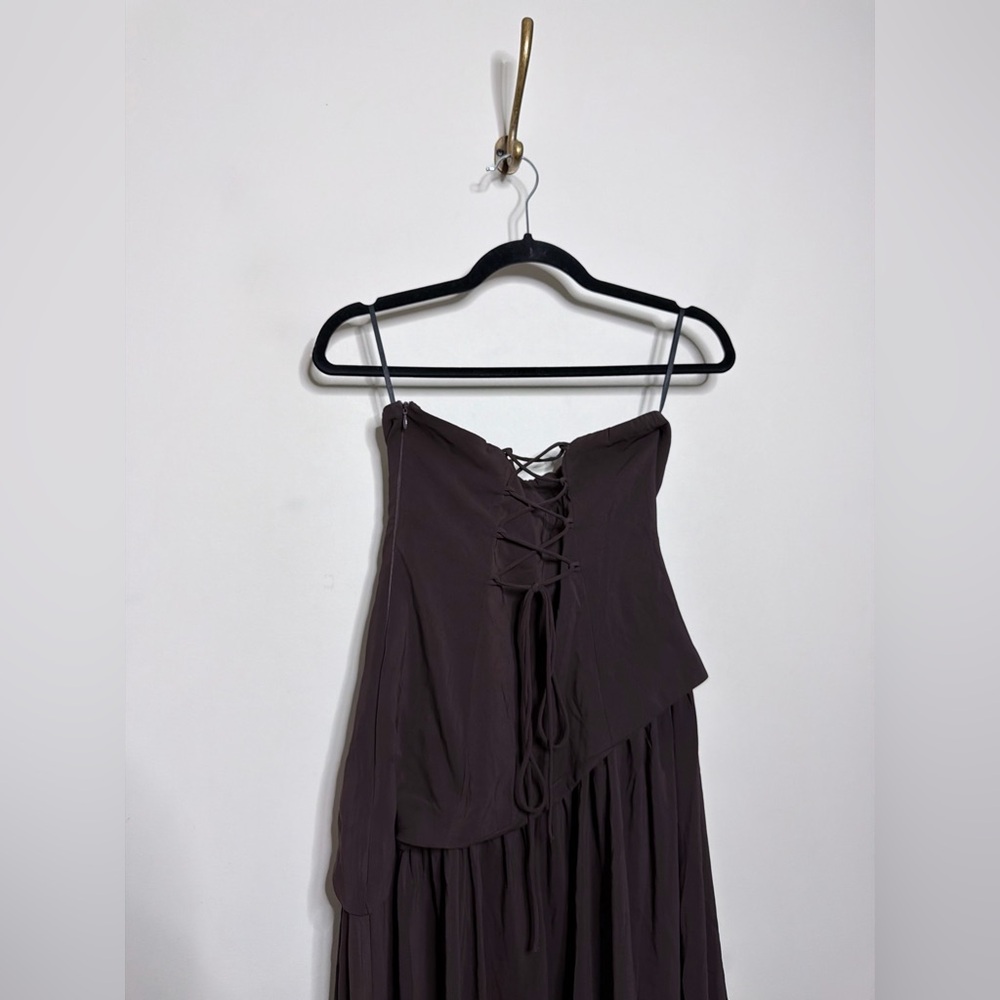 Princess Polly Odela Strapless Drop Waist Maxi Dress in Chocolate - Picture 9 of 9